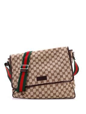 Gucci Web Strap Flap Messenger Gg #320566G11B